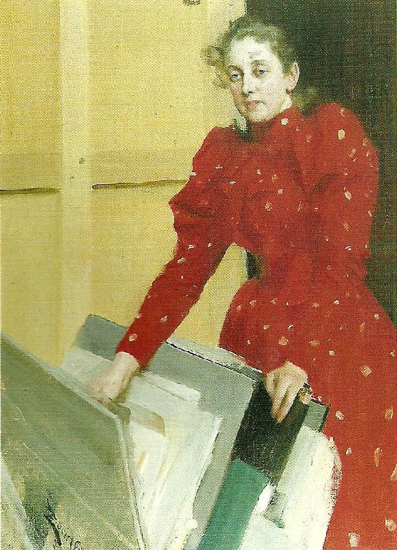 Anders Zorn emma zorn lasande china oil painting image